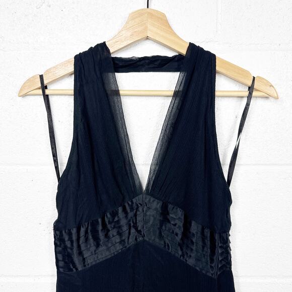 Vintage Max Azria Y2K Silk Fairy Grunge Midi Dress Womens 4 Whimsy Goth Vamp - Picture 4 of 16